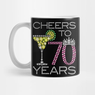 Queen Princess Cheers To 70 Years Old Happy Birthday To Me Mug